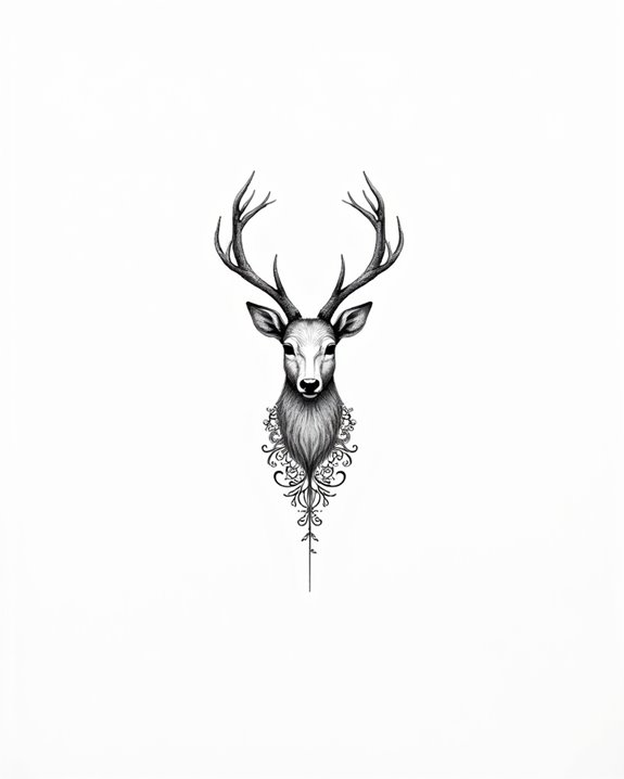 elegant animal silhouette tattoos