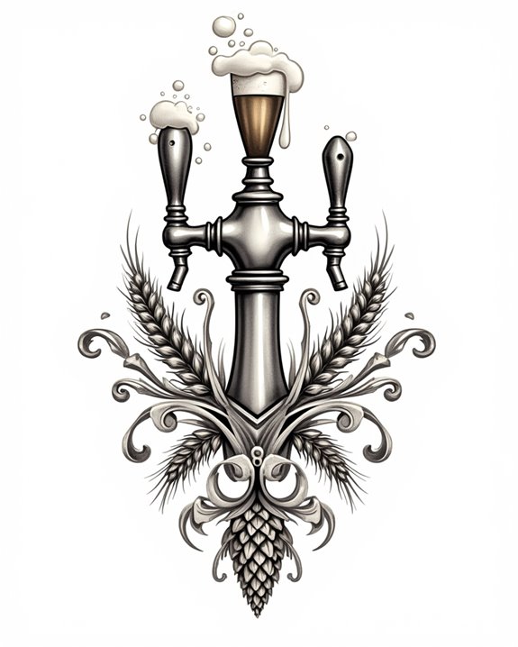 elegant beer tap artistry