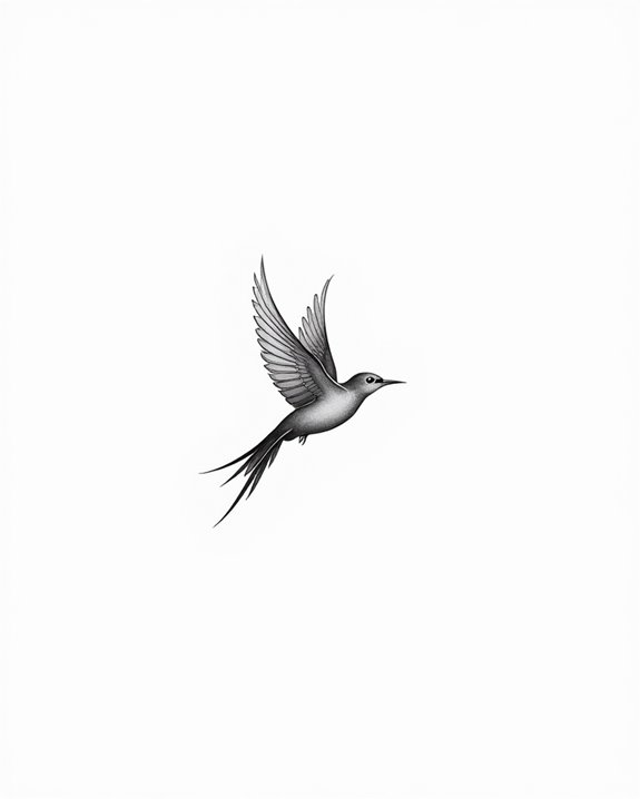 elegant bold bird silhouette