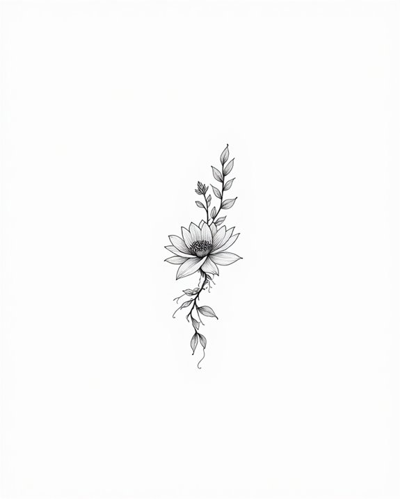 elegant botanical fine lines
