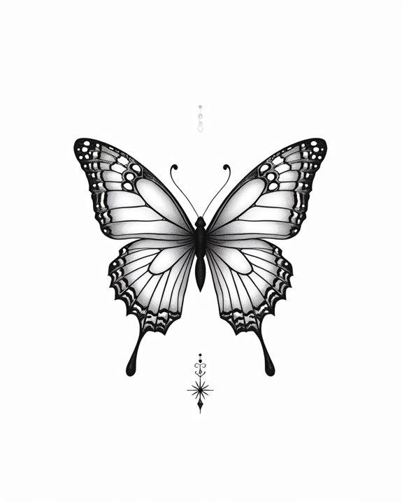 elegant butterfly tattoo designs