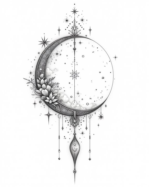 elegant celestial angel tattoos