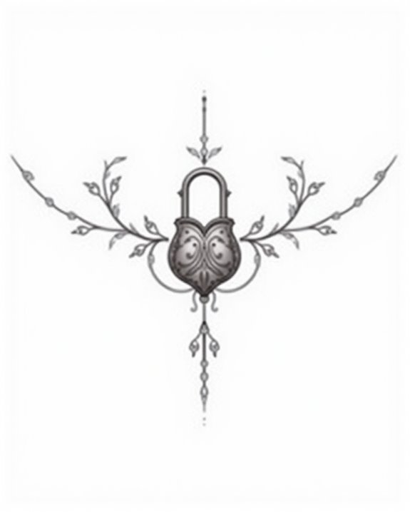 elegant collarbone lock chain