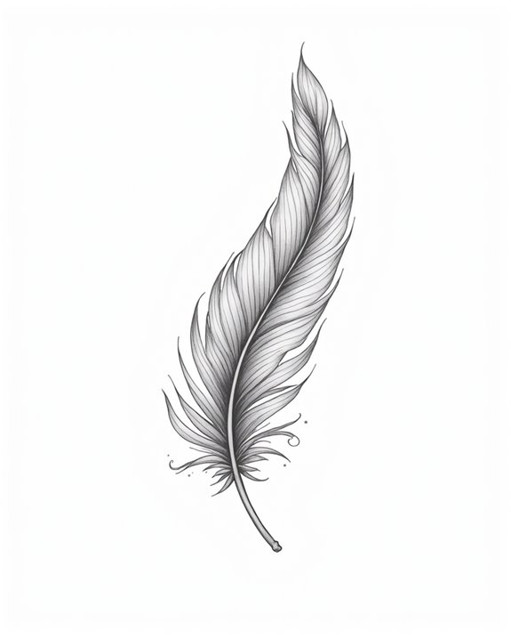 elegant colorful feather design