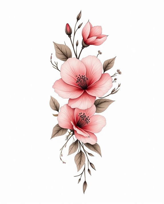elegant colorful floral art