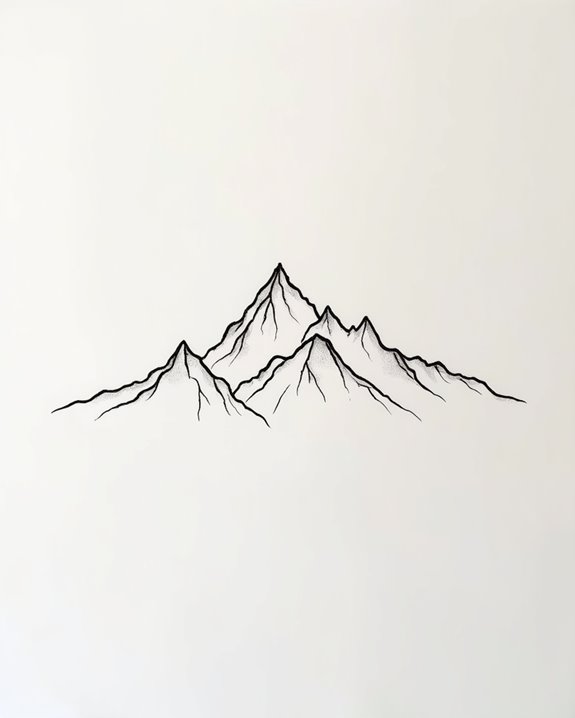 elegant continuous mountain line
