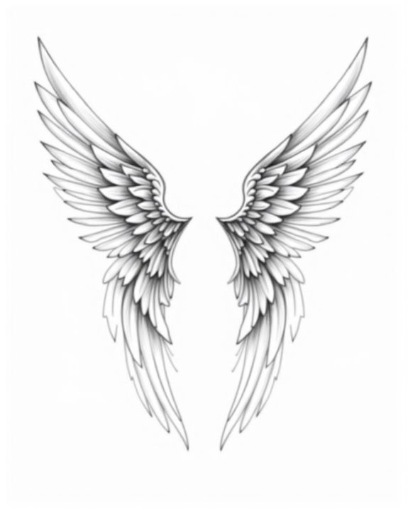 elegant cosmic feather tattoos