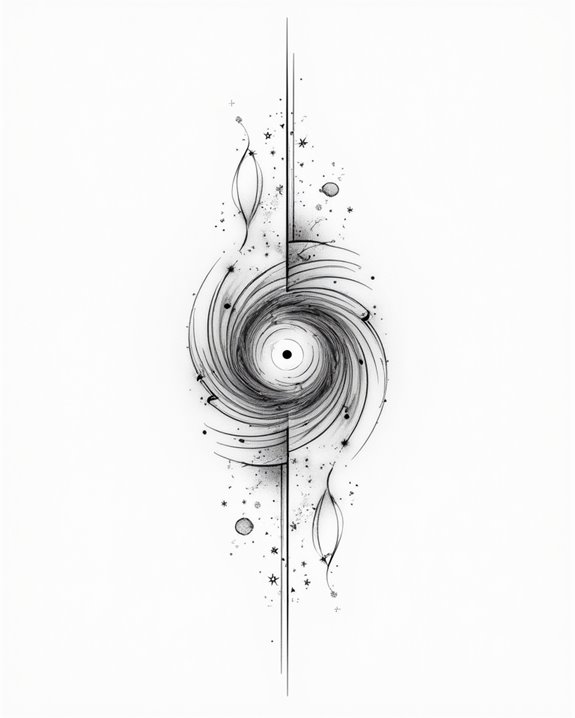 elegant cosmic minimalist art