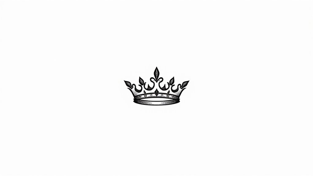 elegant crown forearm tattoos