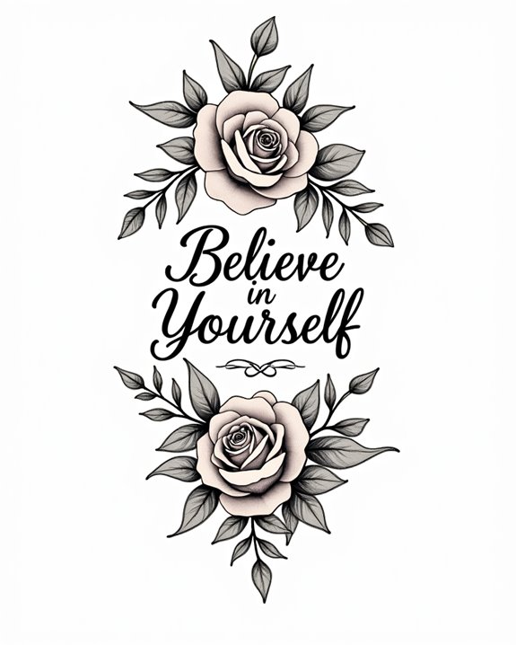 elegant cursive inspirational quote