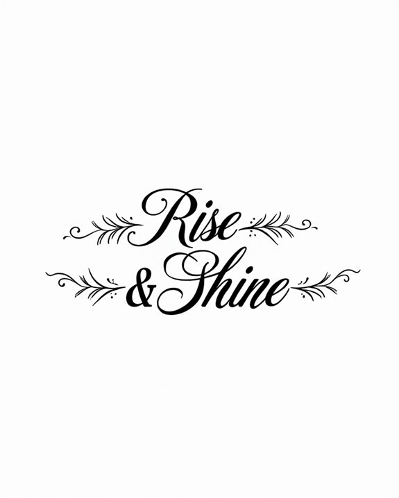 elegant cursive mantra tattoos