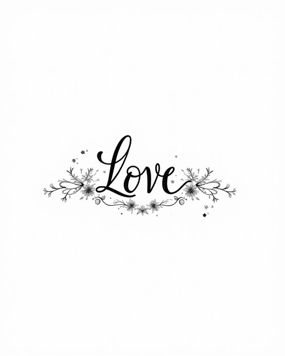 elegant cursive tattoo design
