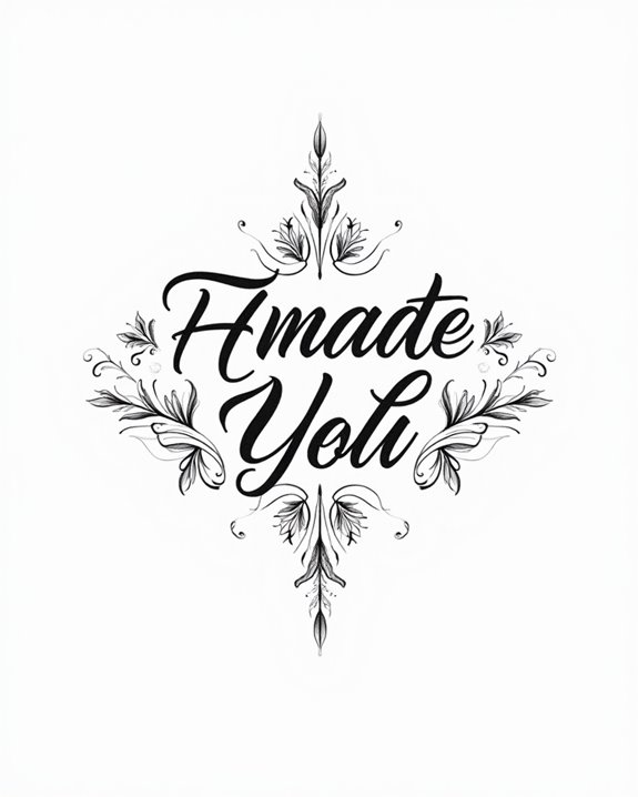 elegant cursive tattoo design