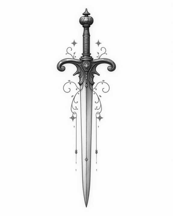 elegant curved detailed blade