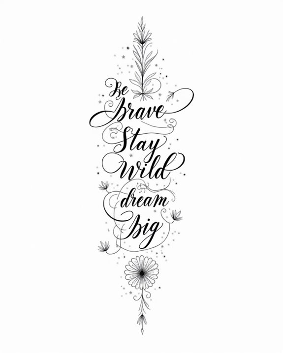 elegant daily affirmation tattoos