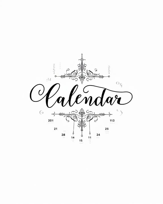 elegant date engraved tattoo art