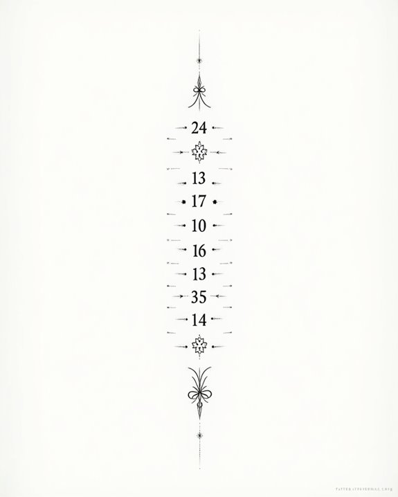 elegant date tattoo designs