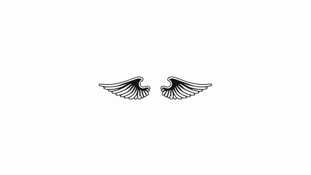 elegant delicate angel wing tattoos