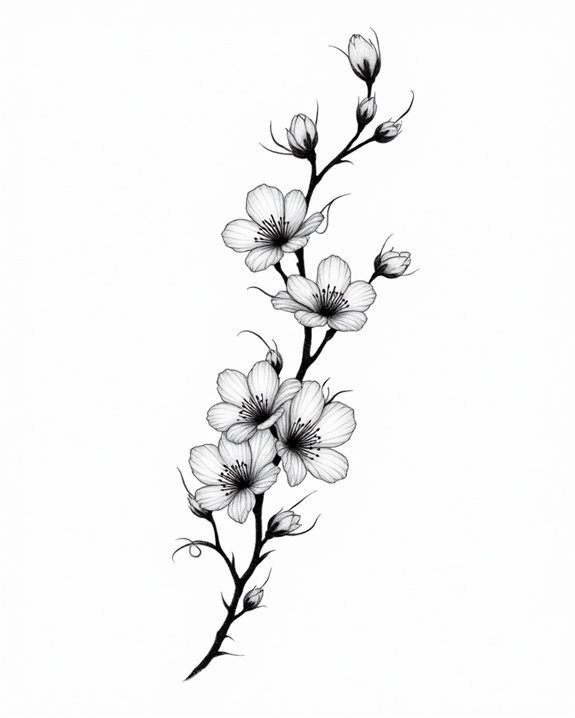 elegant delicate cherry blossom