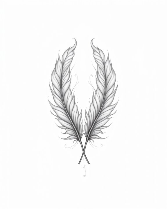 elegant delicate feather symbolism