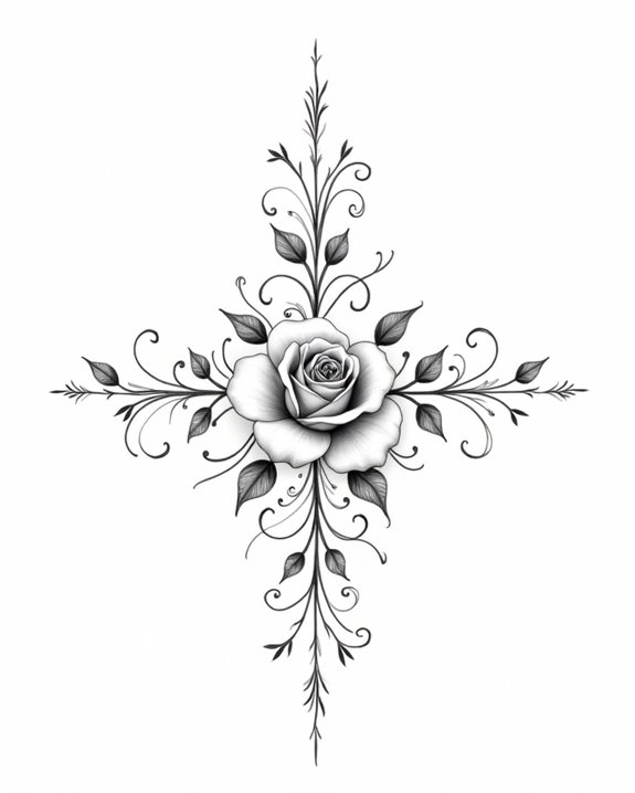 elegant delicate floral tattoos