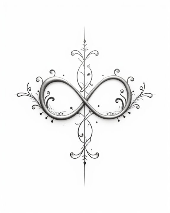 elegant delicate infinity tattoo