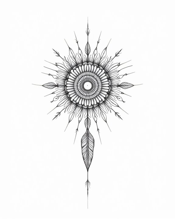 elegant delicate symbolic tattoos