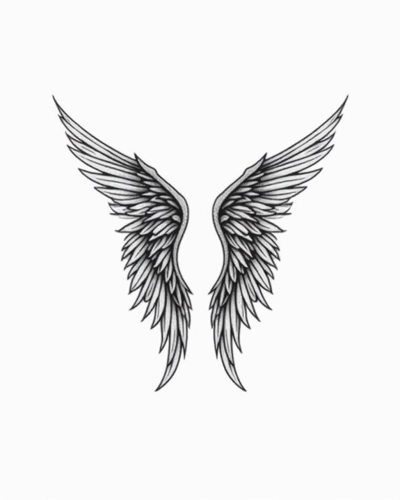 elegant detailed wing artwork