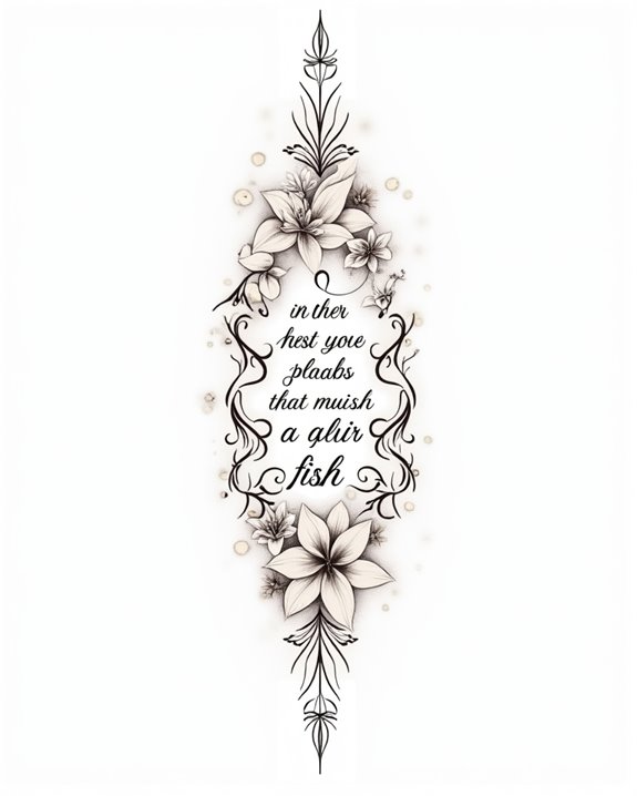 elegant faithful script tattoos