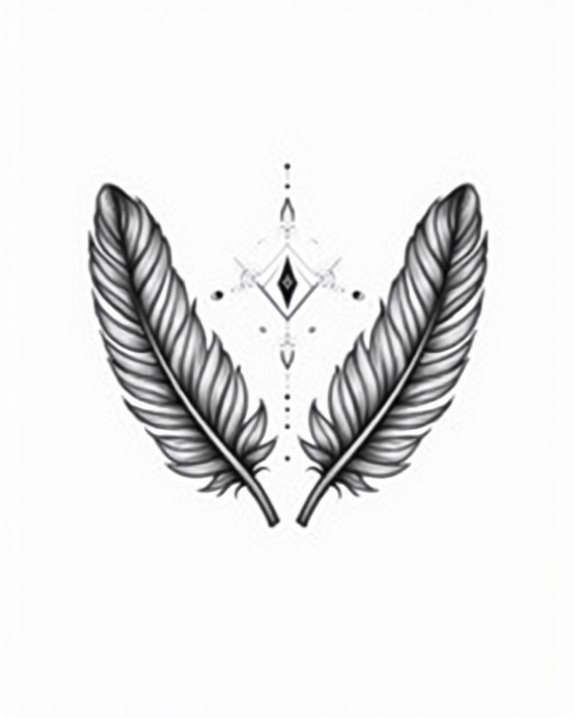 elegant feather harmony design