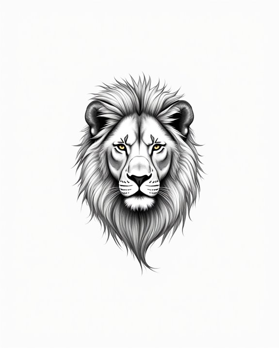 elegant female lion illustration