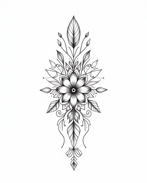 elegant finger tattoo accents