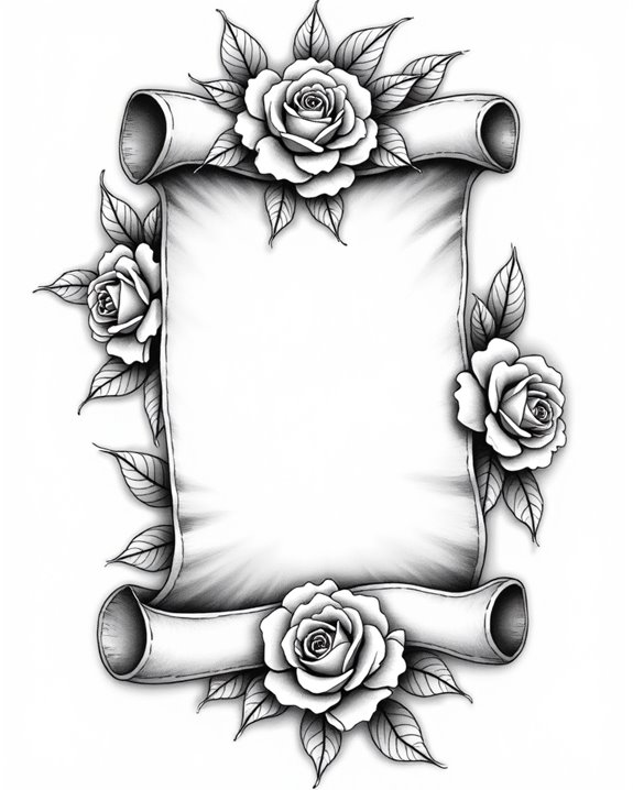 elegant floral and script