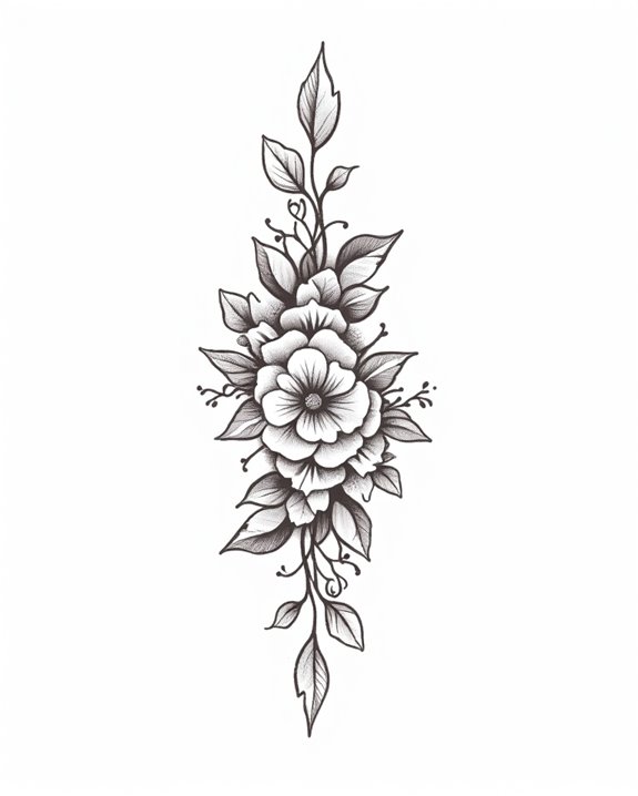 elegant floral arm tattoo designs