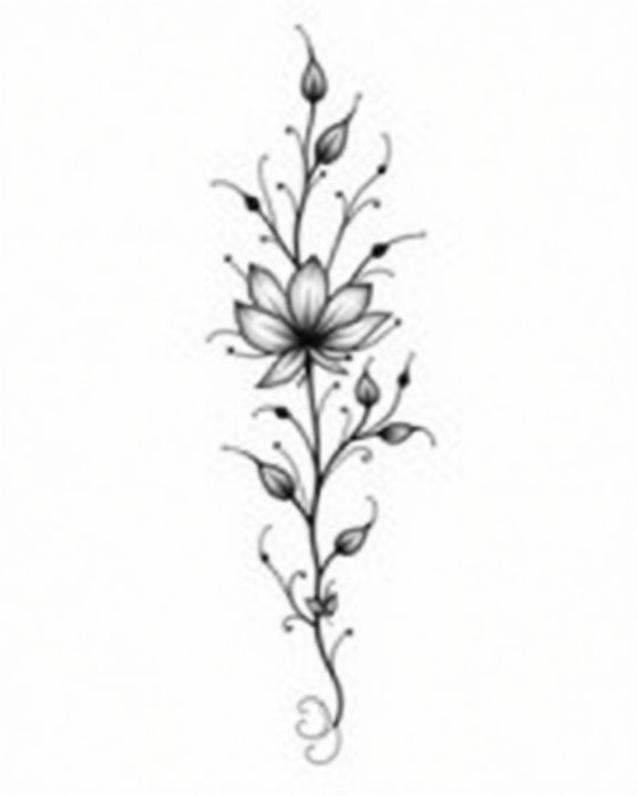 elegant floral arm tattoos