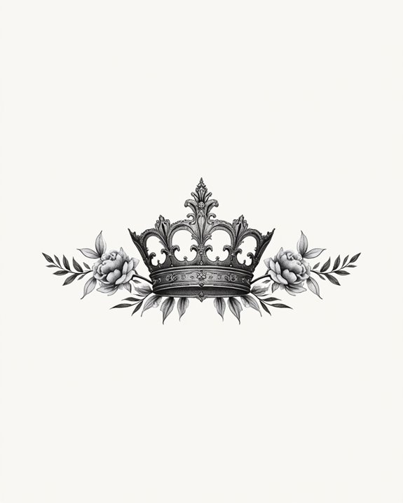 elegant floral crown symbolism