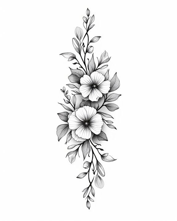 elegant floral cultural tattoos