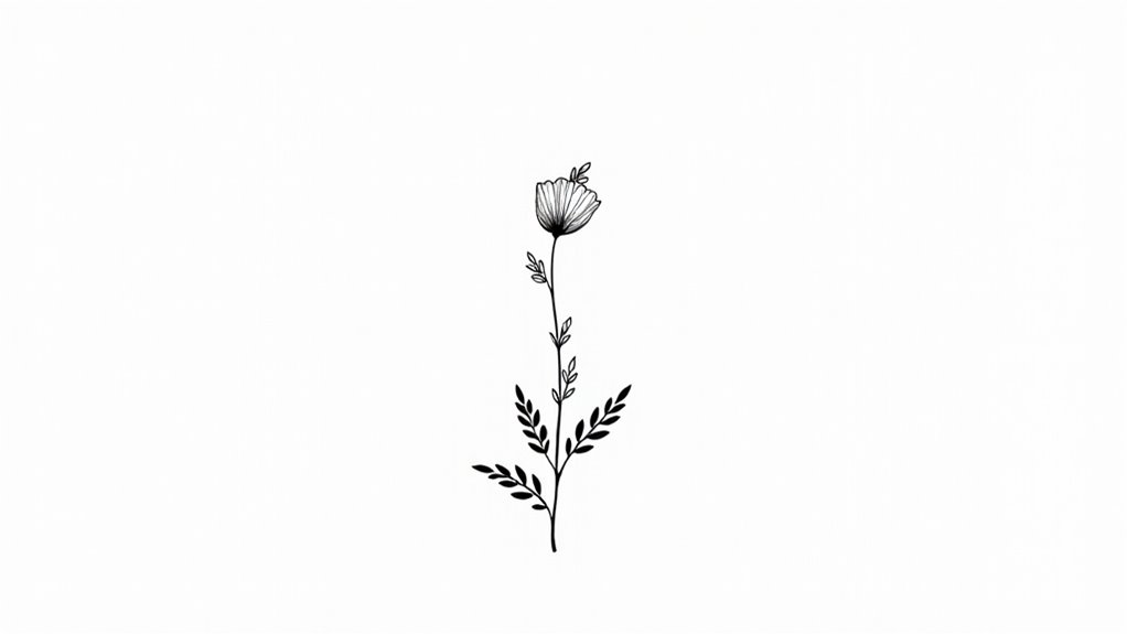 elegant floral forearm tattoos
