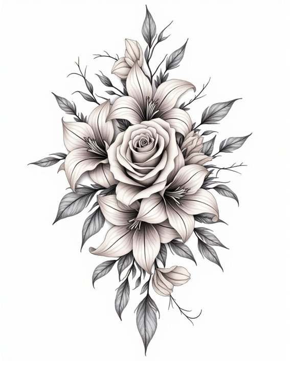 elegant floral love symbolism