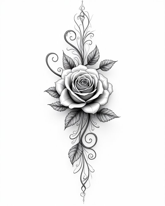 elegant floral script design