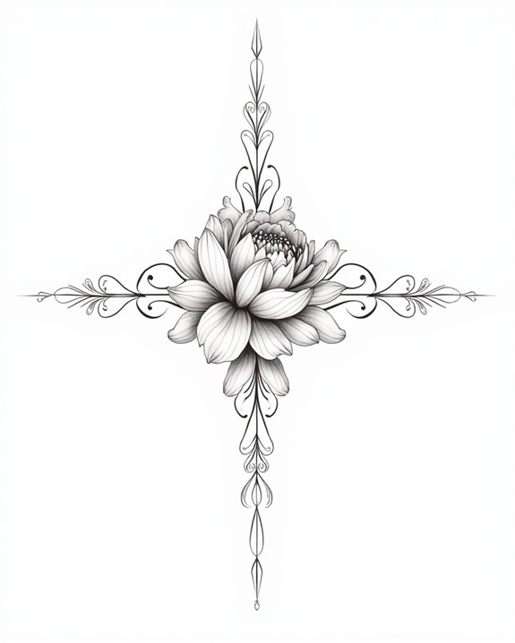 elegant floral tattoo care