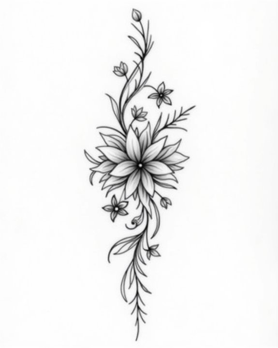 elegant floral tattoo designs