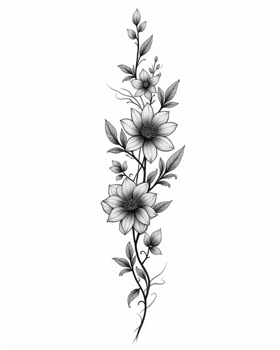 elegant floral vine accents