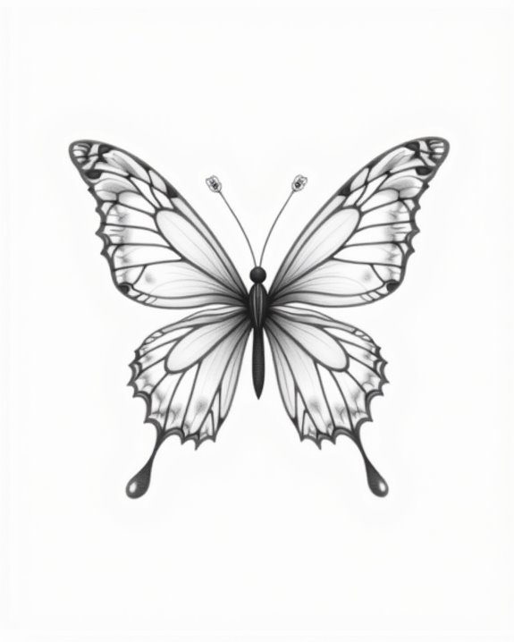elegant fluid butterfly illustrations