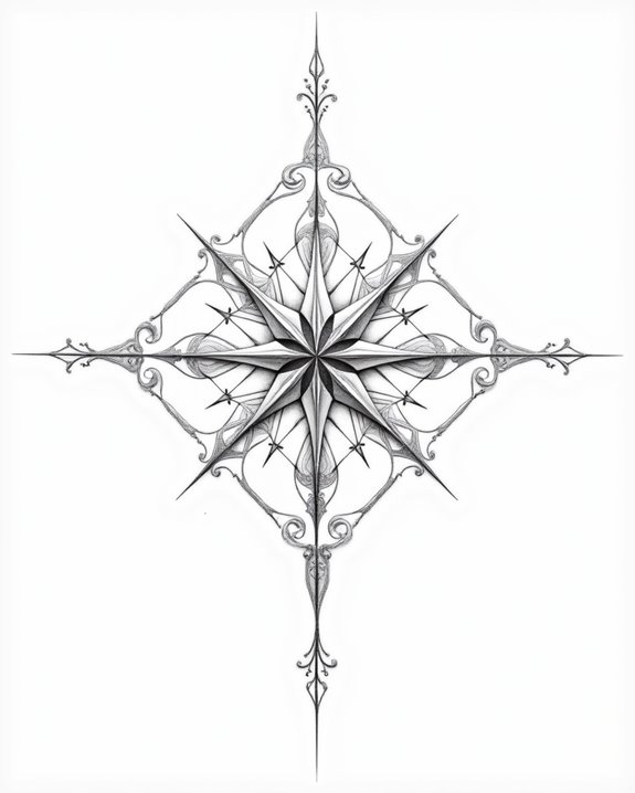 elegant geometric celestial design