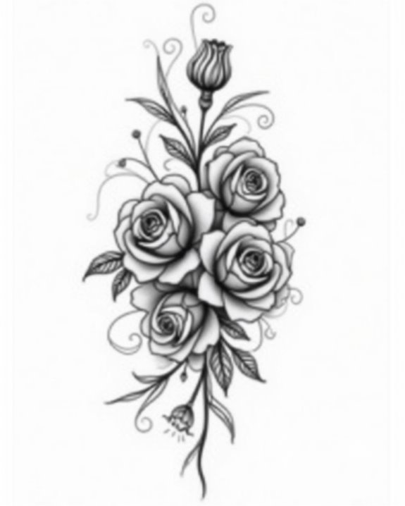 elegant geometric floral design