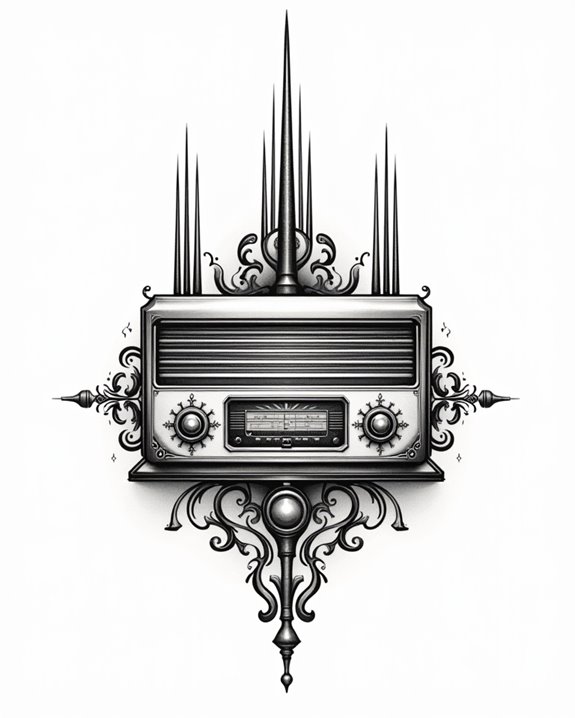 elegant geometric radio design