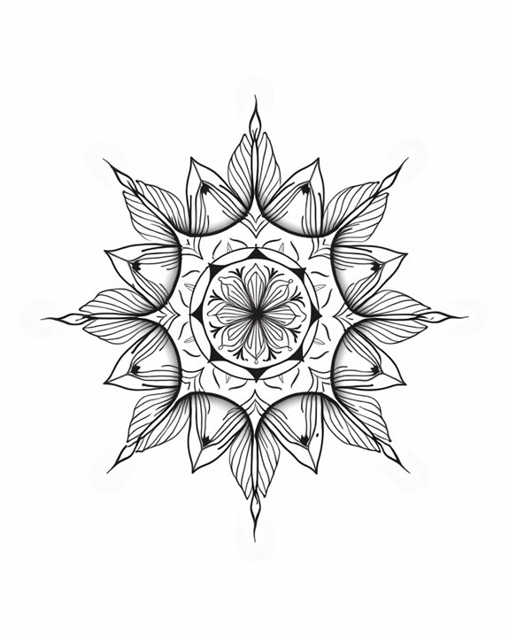 elegant geometric wrist tattoo