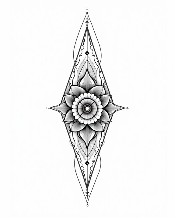 elegant geometric wrist tattoos