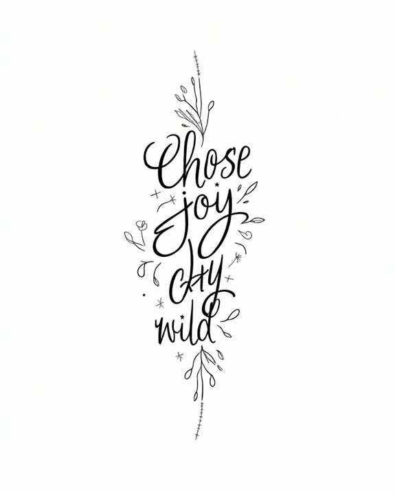 elegant inspirational side tattoo